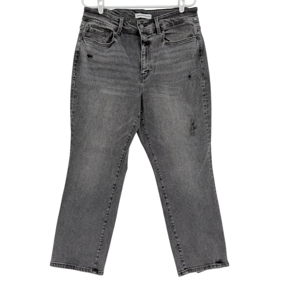 Flying Monkey Women's Distressed Straight Black Gray Denim Jeans Size 16W NWOT - Picture 1 of 10